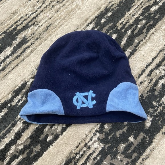 Vintage 90's Nike North Carolina Tar Heels UNC Ski‎ Beanie Fleece Hat - Picture 1 of 4